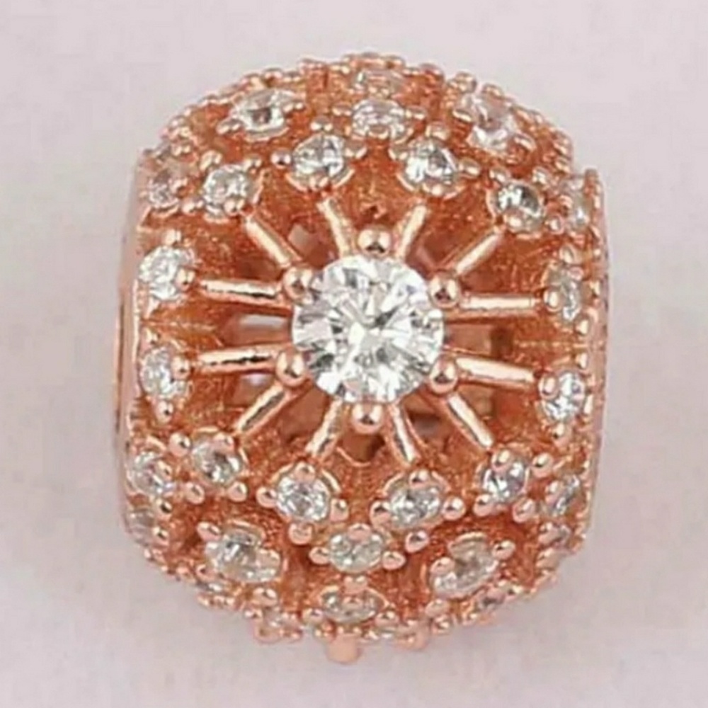 Rose gold inner Radiance charm bead. - Picture 4 of 4